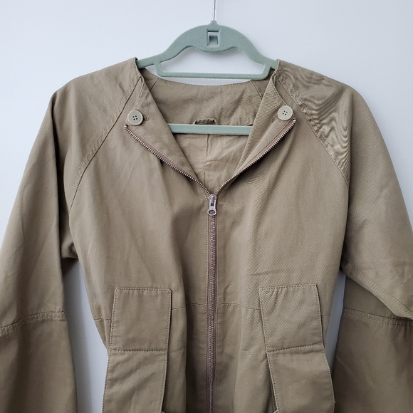 Acne Jeans Cotton Tie-Front Jacket in Size 36 - Picture 3 of 10